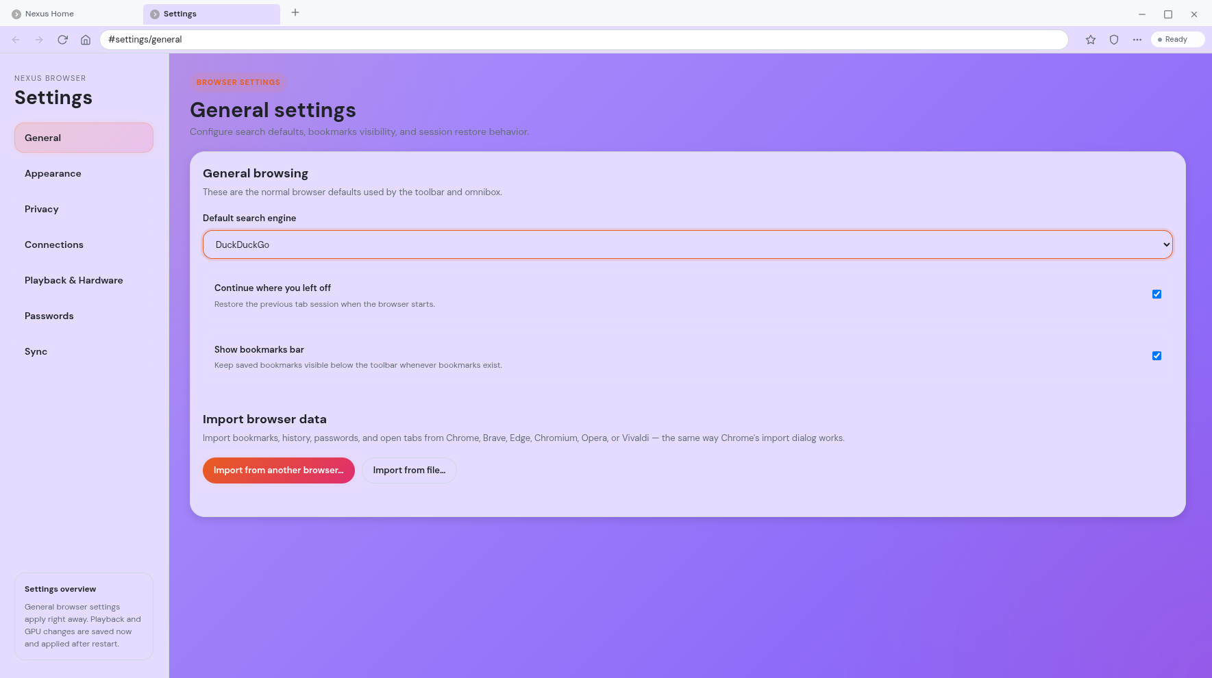 Nexus Browser preview 4