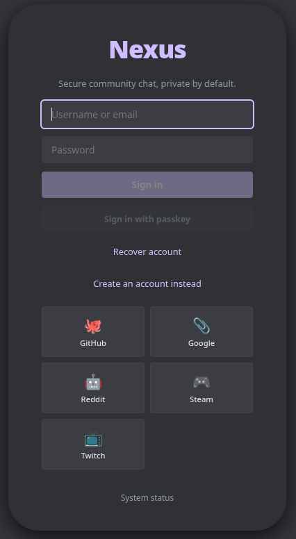 Nexus Chat preview 1