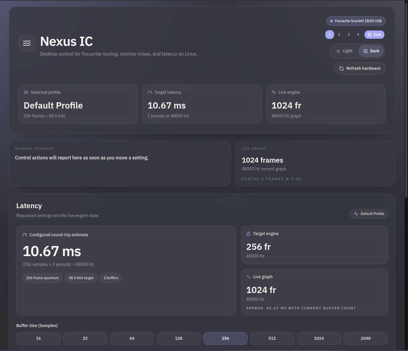 Nexus Interface Control preview 1